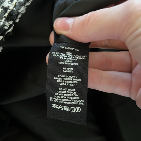 Theory Sculpt U Dress Rubber Tweed Sheath Plaid - Picture 10 of 10